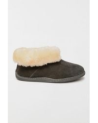 Minnetonka - Suede Sheepskin Ankle Boot Slippers - Lyst