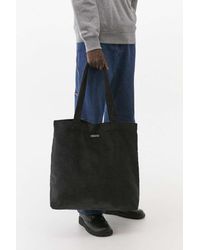 Urban Outfitters Uo Gunmetal Corduroy Tote Bag - Grey