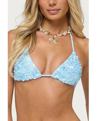 Edikted - Grace Sequin Triangle Bikini Top - Lyst