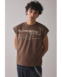 Urban Outfitters - Alt Rock Graphic Cropped Cutoff Muscle Tee - Lyst