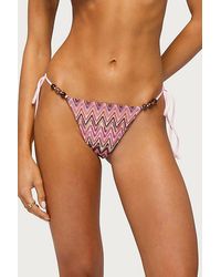 Edikted - Alayna Zigzag String Bikini Bottom - Lyst