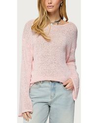 Edikted - Drop Shoulder Light Knit Sweater - Lyst