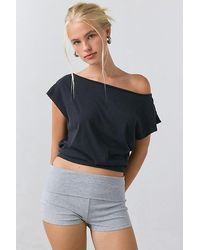 Out From Under - Off-The-Shoulder Banded Hem Tee - Lyst
