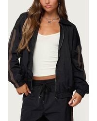 Edikted - Kieran Stripey Nylon Track Jacket - Lyst