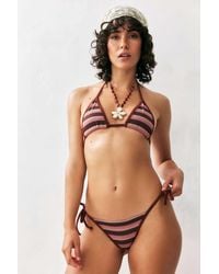 Urban Outfitters - Uo Striped Seamless Tanga Bikini Bottoms - Lyst