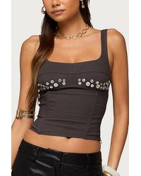 Edikted - Libbie Iridescent Button Corset - Lyst