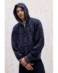 iets frans... - Leopard Zip-through Waffle Hoodie Xs At Urban Outfitters - Lyst