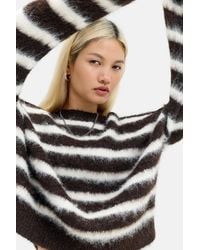 Urban Outfitters - Uo Brushed Stripe Long Sleeve Jumper - Lyst