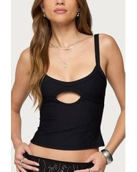 Edikted - Karin Cut Out Ribbed Tank Top - Lyst