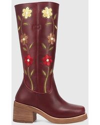 Dingo - Bloom Embroidered Leather Boot - Lyst