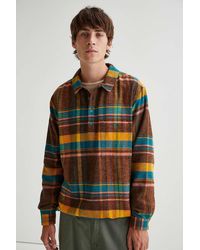 Without Walls Brown Plaid Over-shirt