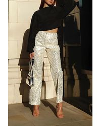 Amy Lynn - Lupe Printed Metallic Pant - Lyst