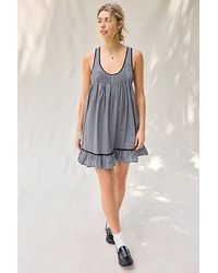 Kimchi Blue - Gracie Gingham Cotton Sleeveless Frock Mini Dress - Lyst