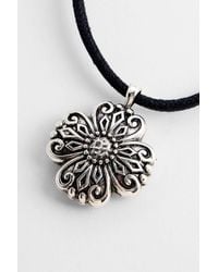 Silence + Noise - Silence + Noise Chunky Etched Cross Cord Necklace - Lyst