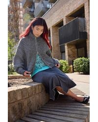Urban Outfitters - Uo Finn Funnel Neck Zip-through Cardigan - Lyst