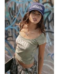 Roxy - Uo Exclusive Embroidered Trucker Cap - Lyst