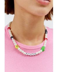 Urban Outfitters - 4:20 Pearl Beaded Necklace - Lyst