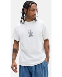 Urban Outfitters - Uo White Embroidered Type Of Vibe T-shirt - Lyst