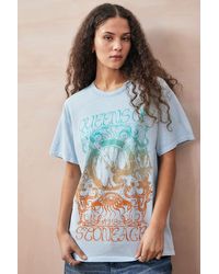 Urban Outfitters - Uo Light Blue Queens Of The Stone Age Dad T-shirt - Lyst