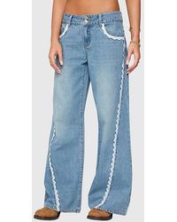 Edikted - Alisha Lacey Low Rise Jeans - Lyst