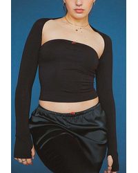 RAT BOI - Contour Lace Trim Tube Top - Lyst