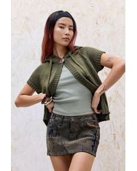 BDG - Ultimate Flock Mini Skirt - Lyst