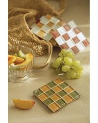 Subtle Studios - Checkered Glass Tile Coaster - Lyst
