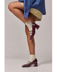 Urban Outfitters - Uo Red Posy Mary Jane Shoes - Lyst