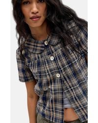 Kimchi Blue - Monroe Check Pea Jacket - Lyst