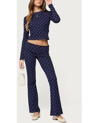 Edikted - Daliya Polka Dot Fold Over Pants - Lyst