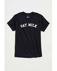 Urban Outfitters - Oat Milk Tee In Black,at - Lyst