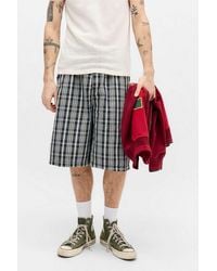 iets frans... - Black & Green Check Poplin Shorts - Lyst