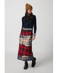 Urban Renewal - Re/Creative Remade Tiered Flannel Maxi Skirt - Lyst