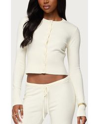 Edikted - Montanna Rib Knit Cardigan - Lyst