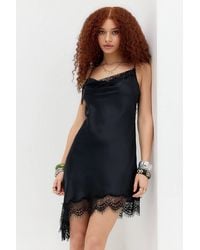 Urban Outfitters - Uo Satin & Lace Slip Dress - Lyst