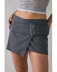 Kimchi Blue - Girls Night Low-Rise Belted Wrap Micro Mini Skort - Lyst