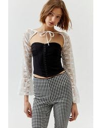 Urban Outfitters - Lace Cropped Shrug Cardigan - Lyst