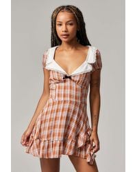 Kimchi Blue - Maeve Check Mini Dress - Lyst