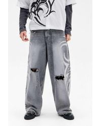 Jaded London - Grey Blade Xl Colossus Jeans - Lyst