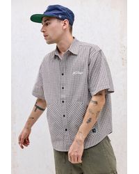 X-Large - Beige Check Short Sleeve Shirt - Lyst
