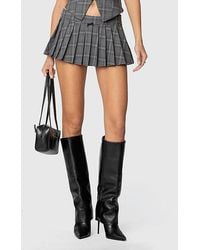 Edikted - Palmer Plaid Pleated Mini Skort - Lyst