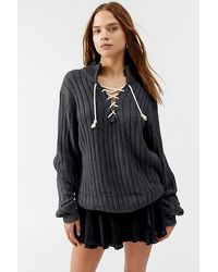 Urban Renewal - Remade Lace-Up Sweater - Lyst