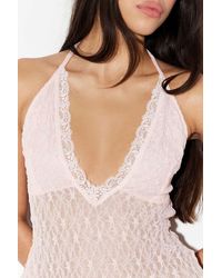 Urban Outfitters - Uo Nicole Lace Halterneck Top - Lyst