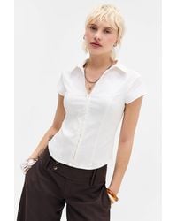 Silence + Noise - Silence + Noise Lila Hybrid Shirt - Lyst