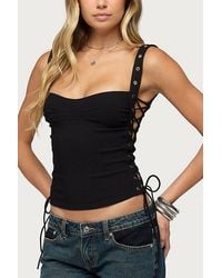 Edikted - Adi Grommet Lace Up Corset - Lyst