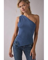 Vintage & ReMADE by UO - Remade By Uo Remnants Twisted One-Shoulder Asymmetrical Top - Lyst