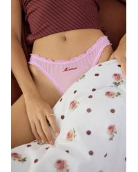 Out From Under - Mi Amor Frill Mesh Thong - Lyst
