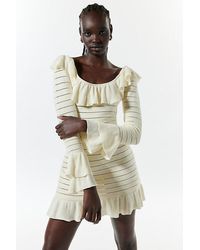 Another Girl - Knit Long Sleeve Mini Dress - Lyst