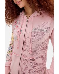 Urban Outfitters - Uo Y2k Tattoo Print Slim Hoodie - Lyst