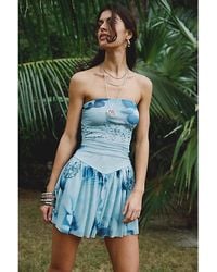 Urban Outfitters Uo Mesh Babydoll Mini Dress in Pink | Lyst